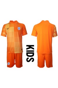 Fotbalové Dres Anglie Brankářské Dětské Venkovní Oblečení MS 2022 Krátký Rukáv (+ trenýrky)